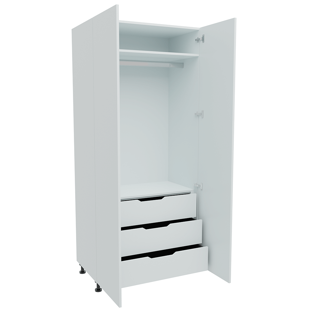 1000mm 3 x Internal Drawer & Single Hanging Robe