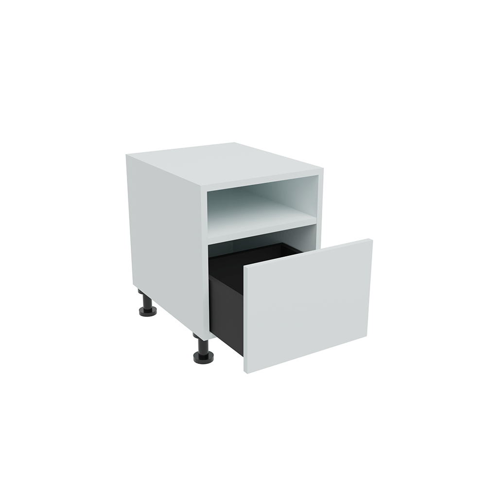 400mm 1 x Drawer & Shelf Bedside Cabinet