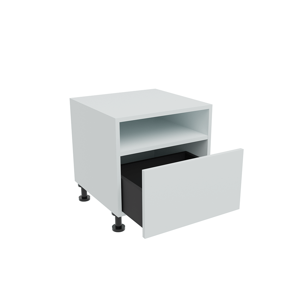 500mm 1 x Drawer & Shelf Bedside Cabinet