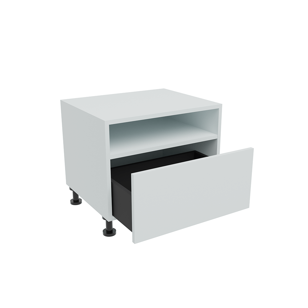 600mm 1 x Drawer & Shelf Bedside Cabinet