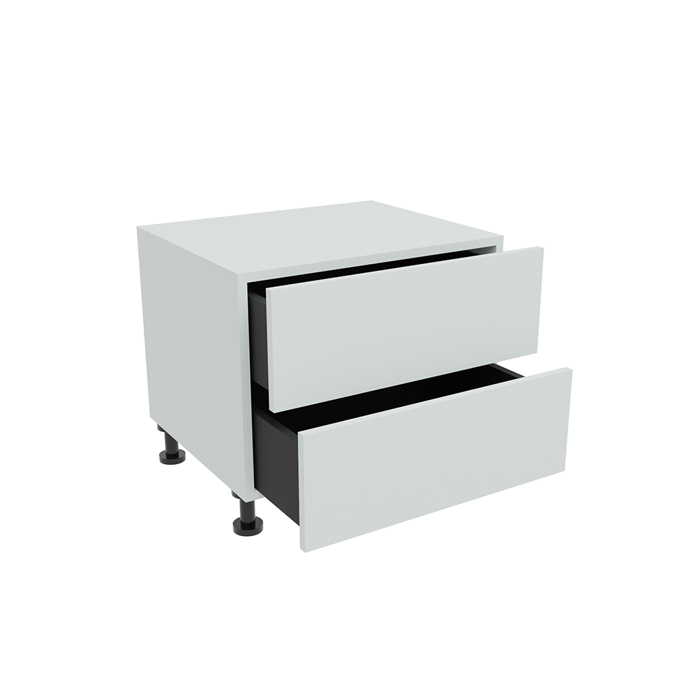 600mm 2 x Drawer Bedside Cabinet