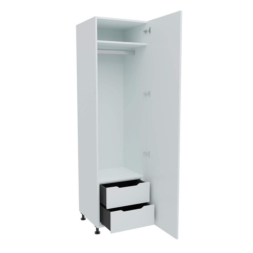 600mm 2 x Internal Drawer & Single Hanging Robe