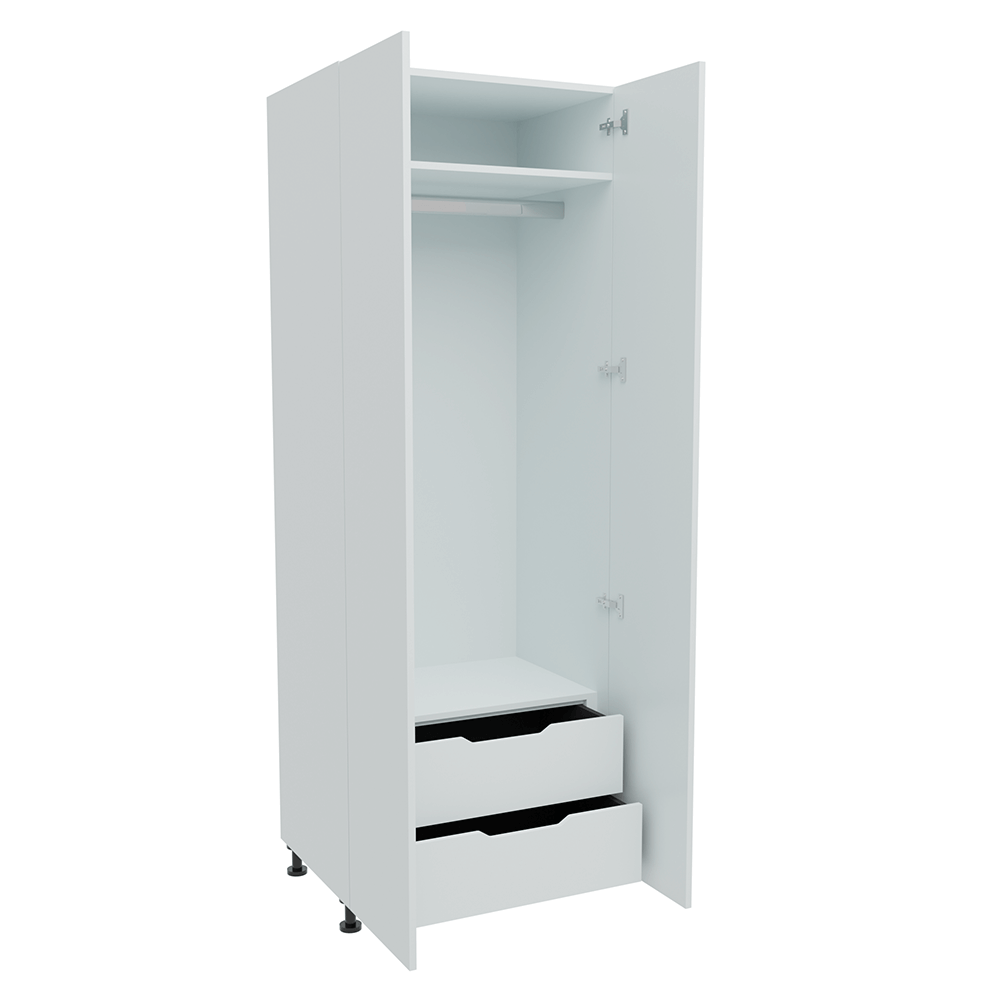 800mm 2 x Internal Drawer & Single Hanging Robe