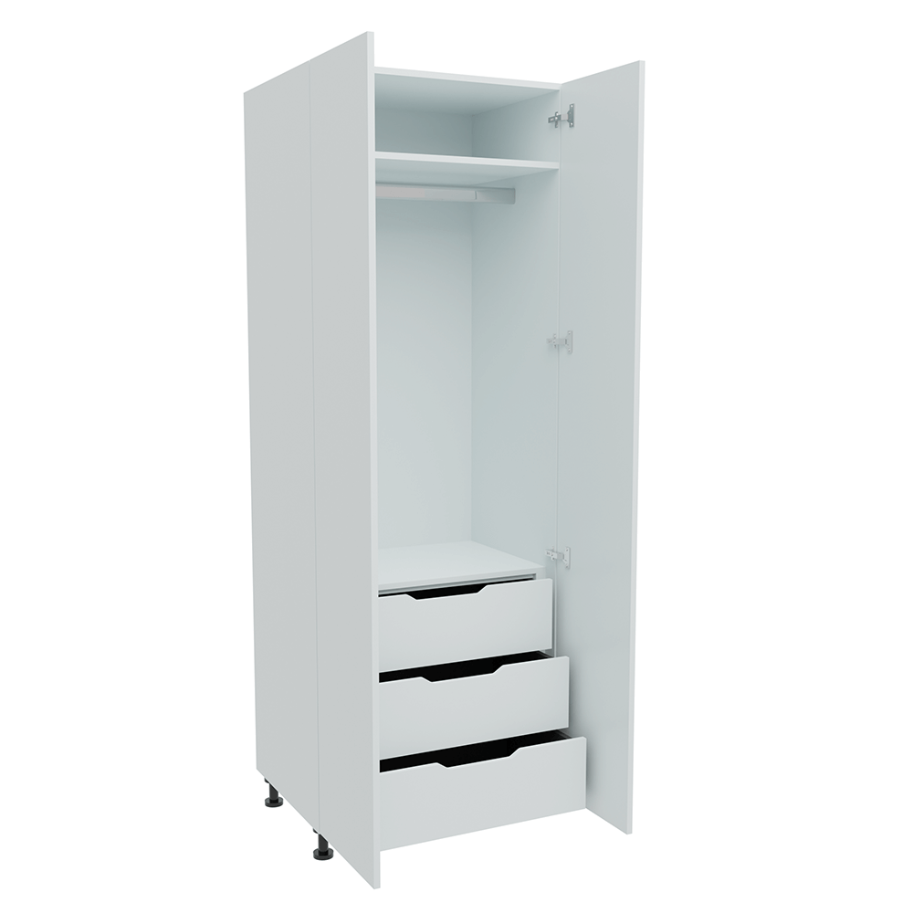 800mm 3 x Internal Drawer & Single Hanging Robe