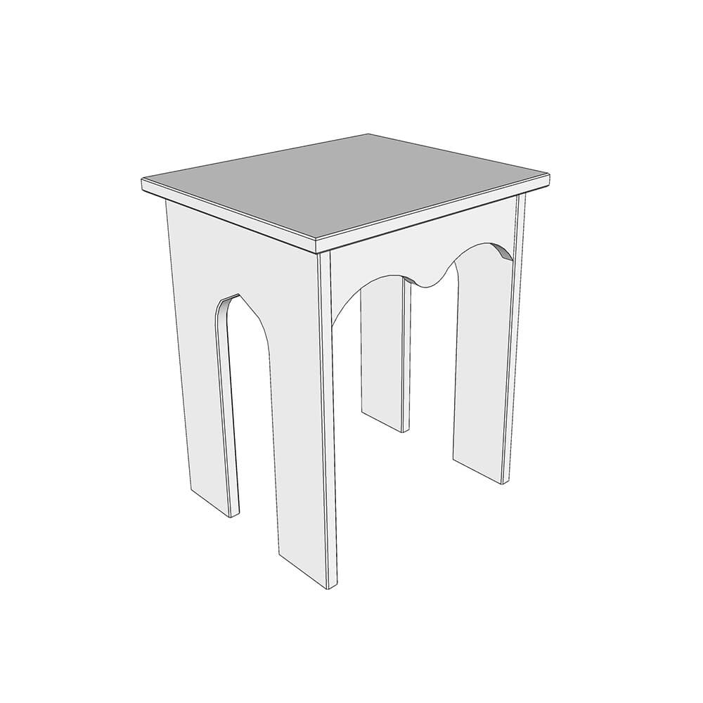 Pilton Stool - 400mm(W) x 350mm(D) x 470mm(H)