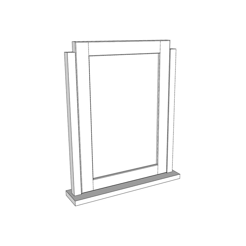 Fulford Single Square Mirror - 485mm(W) x 570mm(H)