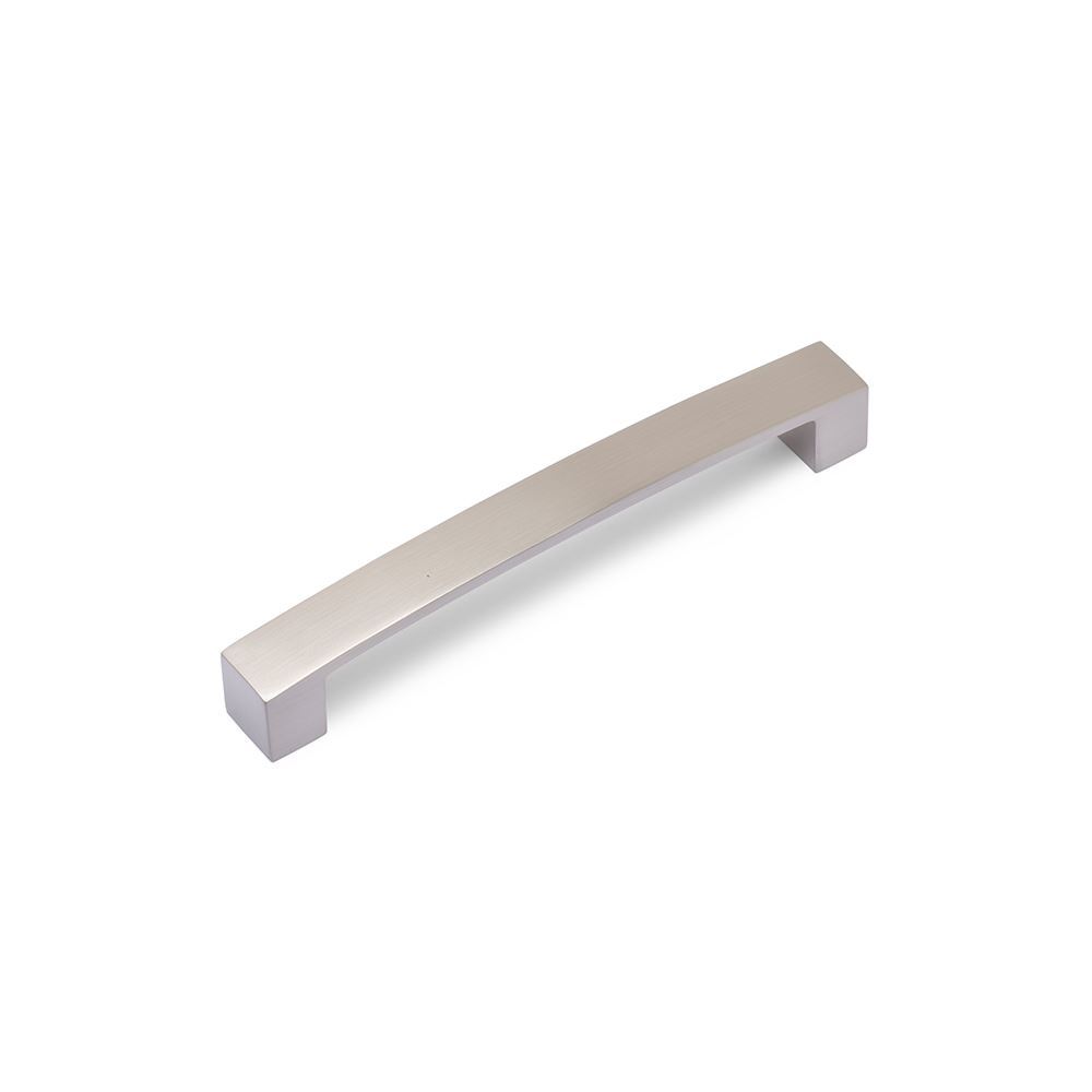 AURORA Block Bar D Handle - 177mm (160mm Hole Centres) - Brushed Nickel