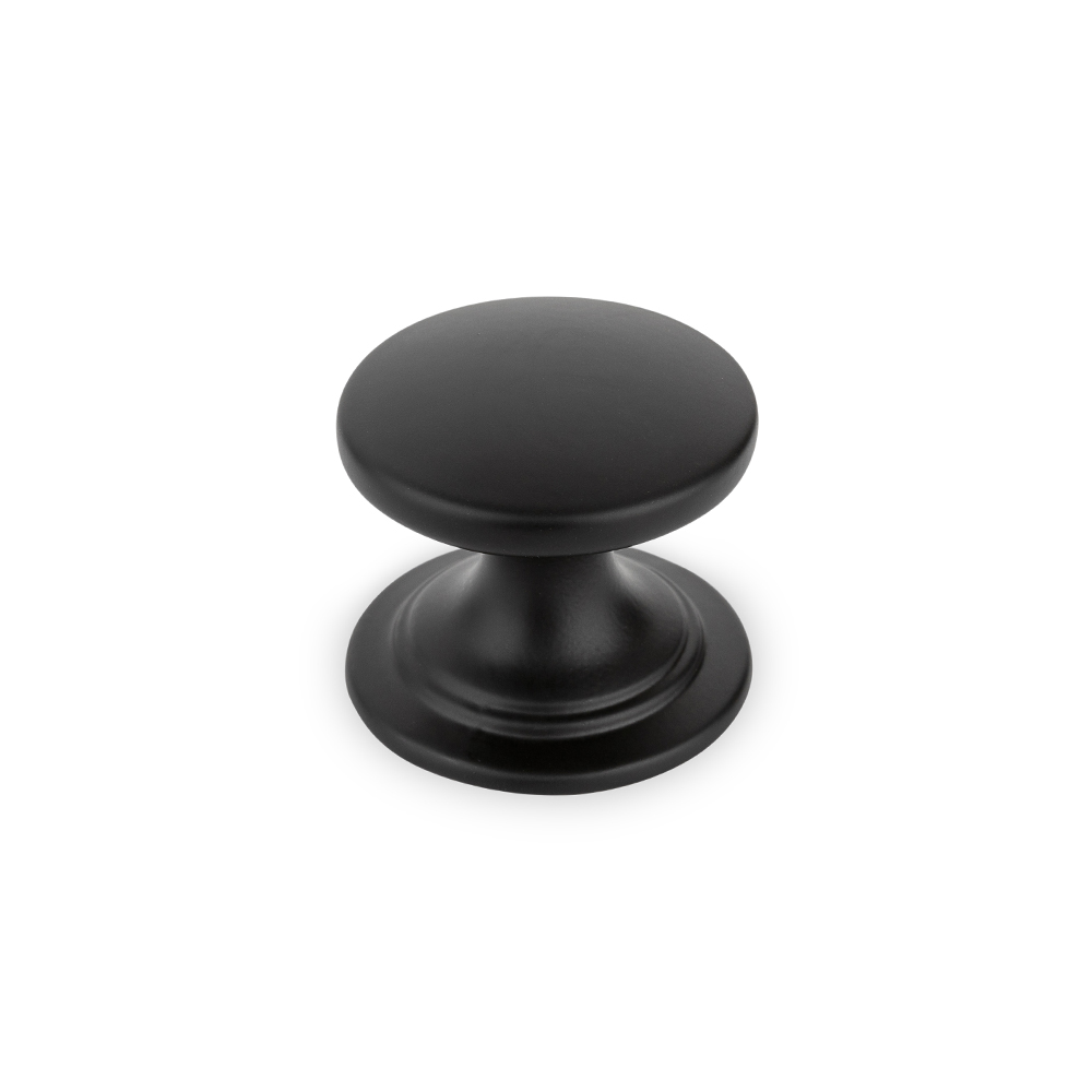 AURORA Large Round Knob - 38mm Diameter - Matt Black