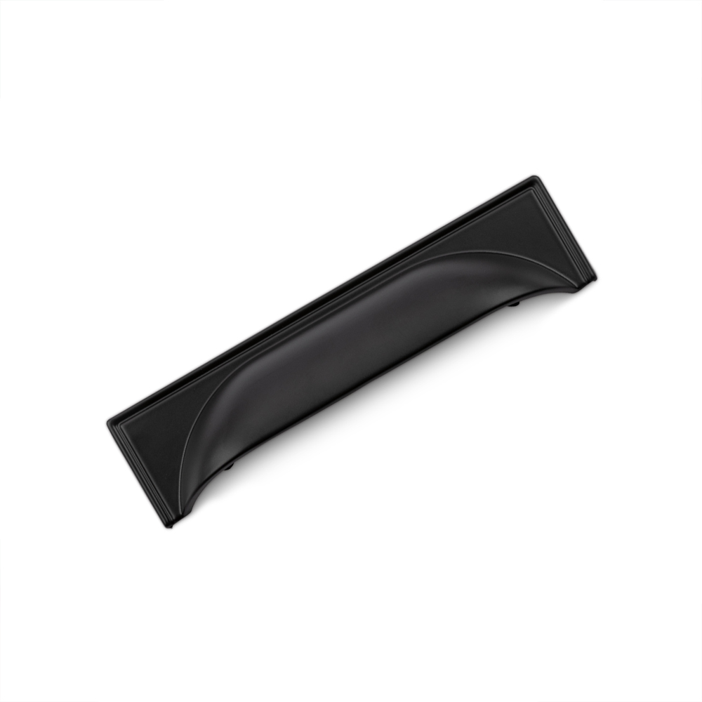 AURORA Square Cup Handle - 145mm (96mm Hole Centres) - Matt Black