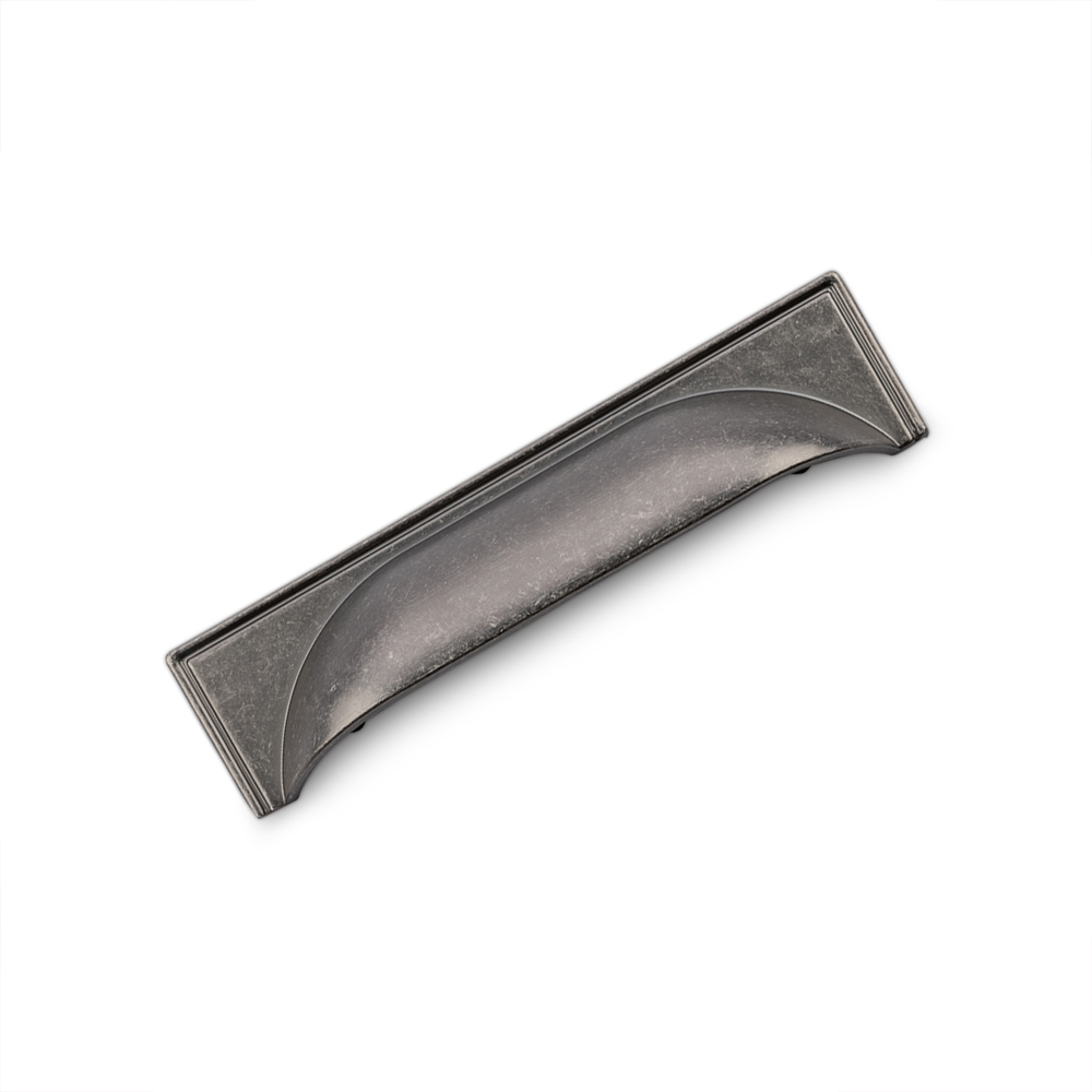 AURORA Square Cup Handle - 145mm (96mm Hole Centres) - Pewter